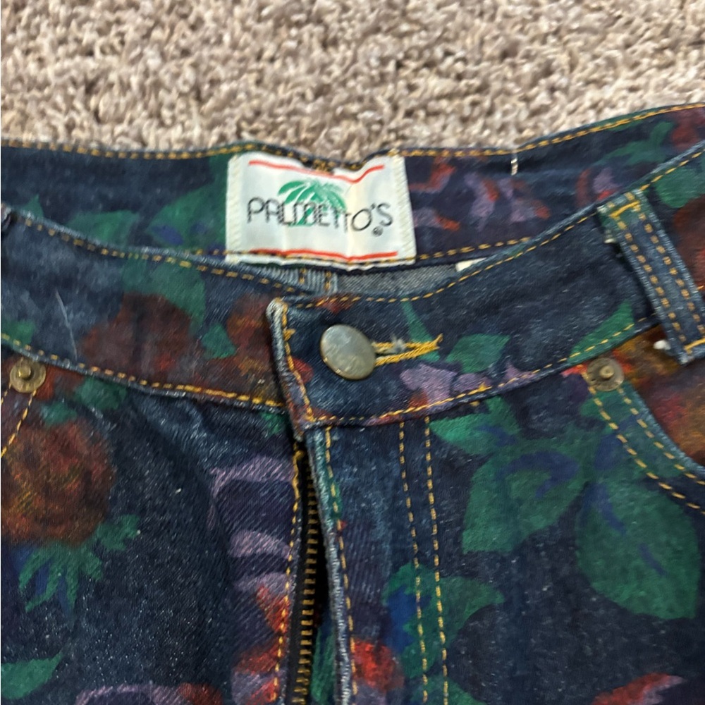 Vintage Palmetto Floral Patterned jeans - Picture 2 of 5